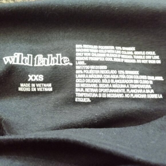 Wild Fable Women's Black Cross Waist High Rise Bike Shorts Size XXS - Picture 3 of 3